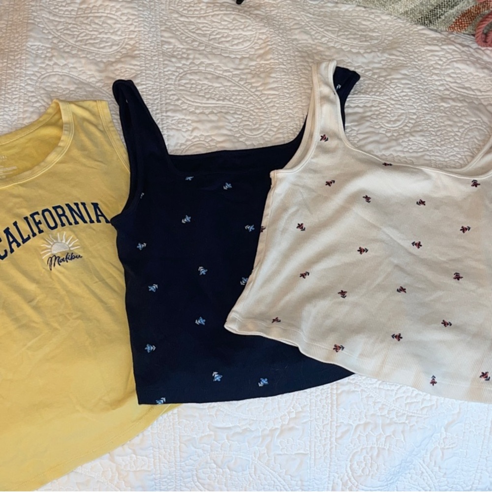 Old Navy Camisoles - Yellow, Navy, Cream